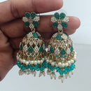 Rajwadi Collection Crystal Stone And Beads Jhumki Earrings