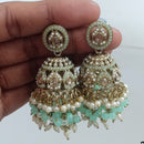 Rajwadi Collection Crystal Stone And Beads Jhumki Earrings