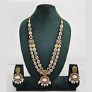 Rajwadi Collection Polki Kundan Stone Necklace Set