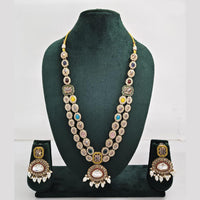 Rajwadi Collection Polki Kundan Stone Necklace Set