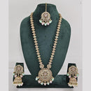 Rajwadi Collection Crystal And Pearl Necklace Set