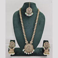 Rajwadi Collection Crystal And Pearl Necklace Set