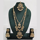 Rajwadi Collection Crystal And Pearl Necklace Set
