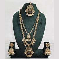 Rajwadi Collection Crystal And Pearl Necklace Set