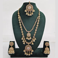 Rajwadi Collection Crystal And Pearl Necklace Set