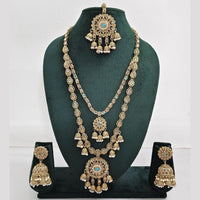 Rajwadi Collection Crystal And Pearl Necklace Set