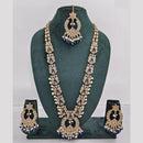 Rajwadi Collection Crystal And Pearl Necklace Set