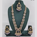 Rajwadi Collection Crystal And Pearl Necklace Set