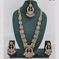 Rajwadi Collection Crystal And Pearl Necklace Set