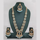 Rajwadi Collection Crystal And Pearl Necklace Set