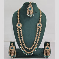 Rajwadi Collection Crystal And Pearl Necklace Set