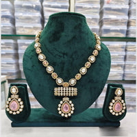 Rajwadi Collection Crown Jewels Crystal And Austrain Stone Necklace Set