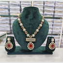Rajwadi Collection Crown Jewels Crystal And Austrain Stone Necklace Set