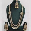 Rajwadi Collection Crystal And Pearl Necklace Set