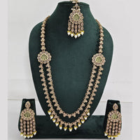 Rajwadi Collection Crystal And Pearl Necklace Set
