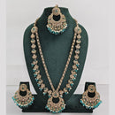 Rajwadi Collection Crystal And Pearl Necklace Set