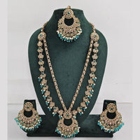 Rajwadi Collection Crystal And Pearl Necklace Set