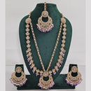 Rajwadi Collection Crystal And Pearl Necklace Set