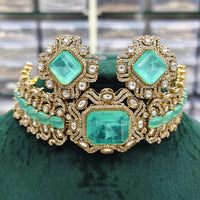Rajwadi Collection Cultural Spark Crystal And Austrain Stone Bridal & Festive Wear Necklace Set 