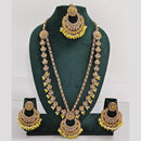 Rajwadi Collection Crystal And Pearl Necklace Set