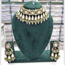 Rajwadi Collection Glow of the Royals Crystal And Austrain Stone Ethnic Wedding Choker Necklace Set