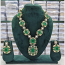 Rajwadi Collection Crown Jewels Crystal And Austrain Stone Necklace Set 