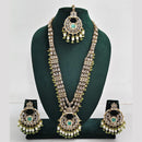 Rajwadi Collection Crystal And Pearl Necklace Set