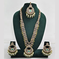 Rajwadi Collection Crystal And Pearl Necklace Set