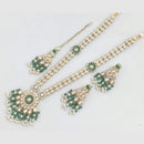 Rajwadi Collection Grace of the Queen Kundan And Pota Pearls Long Necklace Set