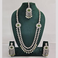 Rajwadi Collection Crystal And Pearl Necklace Set