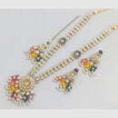 Rajwadi Collection Grace of the Queen Kundan And Pota Pearls Long Necklace Set