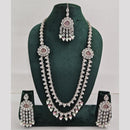 Rajwadi Collection Crystal And Pearl Necklace Set