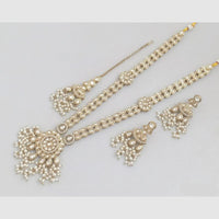 Rajwadi Collection Grace of the Queen Kundan And Pota Pearls Long Necklace Set