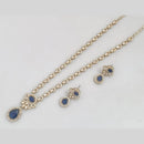 Rajwadi Collection Luxe Crystal And Austrain Stone Bridal & Occasion Wear Long Necklace Set Set
