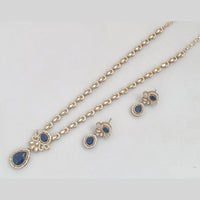 Rajwadi Collection Luxe Crystal And Austrain Stone Bridal & Occasion Wear Long Necklace Set Set