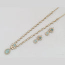 Rajwadi Collection Luxe Crystal And Austrain Stone Bridal & Occasion Wear Long Necklace Set Set