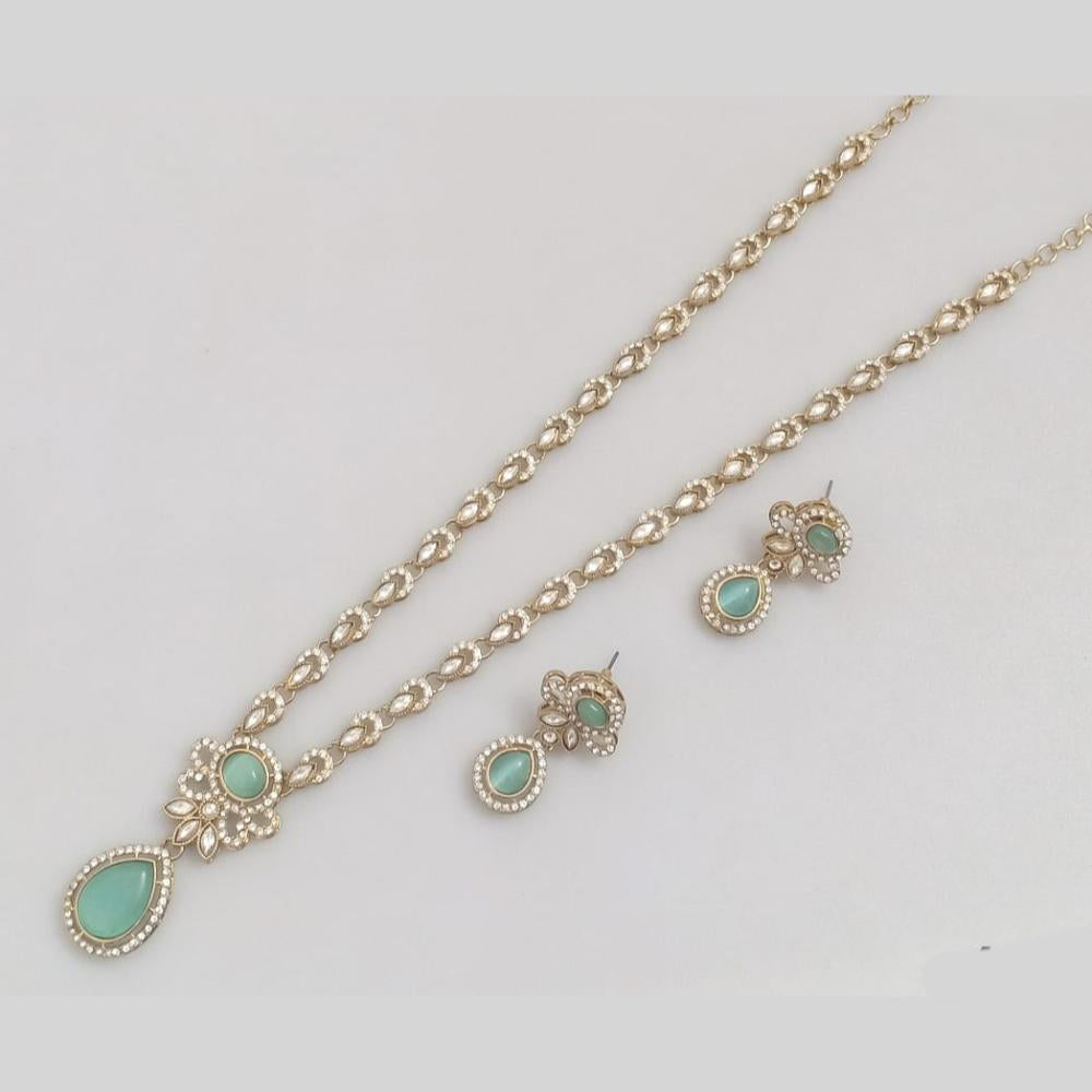 Rajwadi Collection Luxe Crystal And Austrain Stone Bridal & Occasion Wear Long Necklace Set Set
