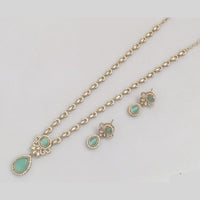 Rajwadi Collection Luxe Crystal And Austrain Stone Bridal & Occasion Wear Long Necklace Set Set