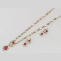 Rajwadi Collection Luxe Crystal And Austrain Stone Bridal & Occasion Wear Long Necklace Set Set