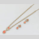 Rajwadi Collection Luxe Crystal And Austrain Stone Bridal & Occasion Wear Long Necklace Set Set