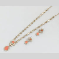 Rajwadi Collection Luxe Crystal And Austrain Stone Bridal & Occasion Wear Long Necklace Set Set