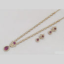 Rajwadi Collection Luxe Crystal And Austrain Stone Bridal & Occasion Wear Long Necklace Set Set