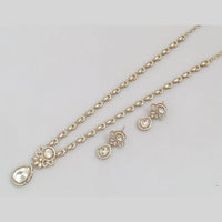 Rajwadi Collection Luxe Crystal And Austrain Stone Bridal & Occasion Wear Long Necklace Set Set