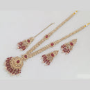 Rajwadi Collection Ethnic Glam Crystal And Austrain Stone BeadsLong Necklace Set