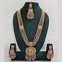 Rajwadi Collection Exquisite Long Necklace Set Embellished with Sparkling Crystals and Beads