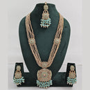 Rajwadi Collection Exquisite Long Necklace Set Embellished with Sparkling Crystals and Beads