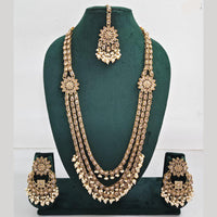 Rajwadi Collection Exquisite Long Necklace Set Embellished with Sparkling Crystals and Beads