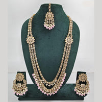 Rajwadi Collection Exquisite Long Necklace Set Embellished with Sparkling Crystals and Beads