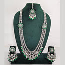 Rajwadi Collection Exquisite Long Necklace Set Embellished with Sparkling Crystals and Beads