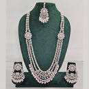Rajwadi Collection Exquisite Long Necklace Set Embellished with Sparkling Crystals and Beads
